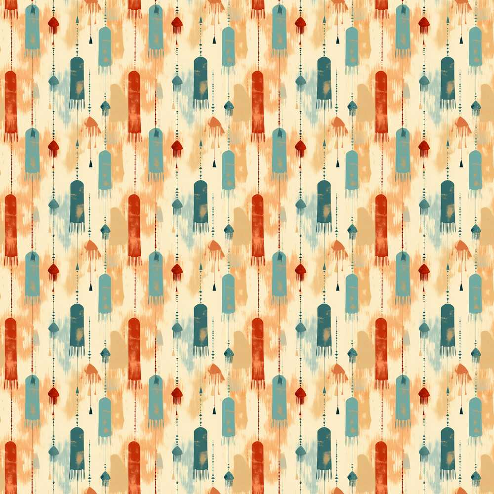 Abstract Hanging Tassels and Brushstroke Background Art Texture