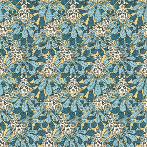 Art Nouveau Botanical Leaves Floral Wildflower Pattern