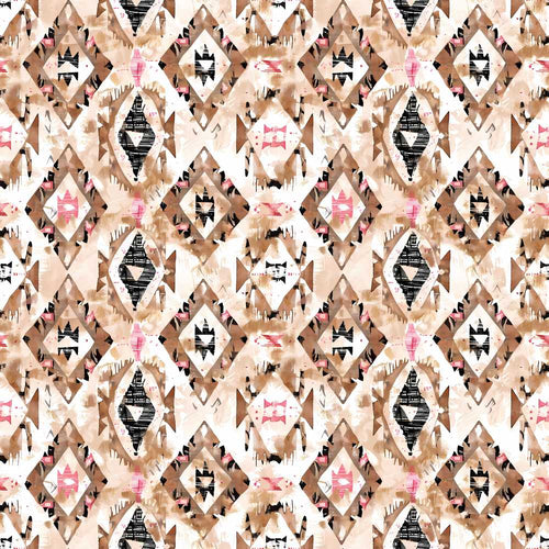 Abstract Boho Tribal Shapes in Neutral Tones Art