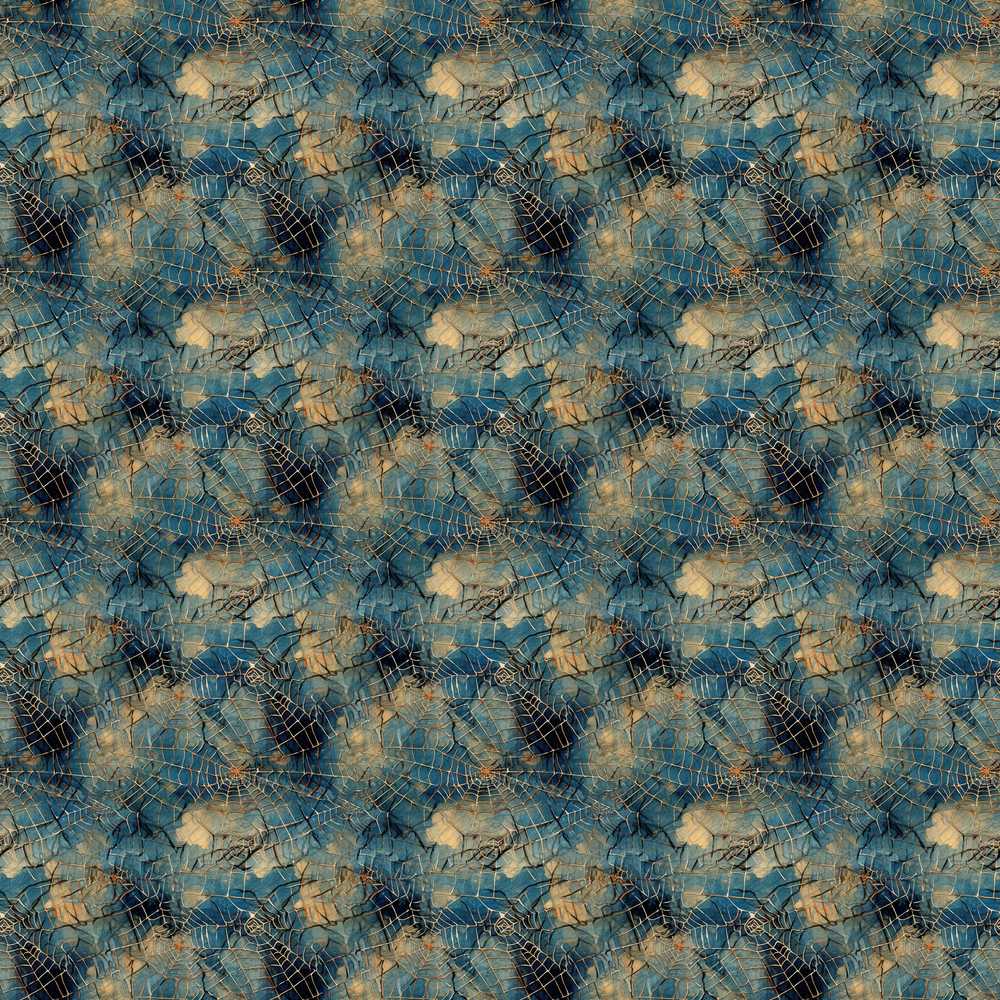 Blue Abstract Spider Web Texture Art Pattern Design