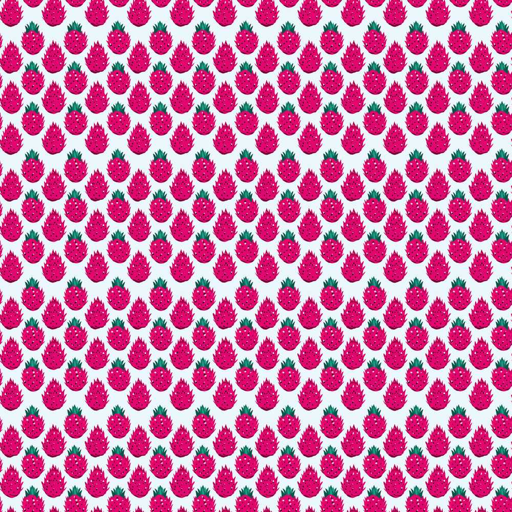 Cute Dragon Fruit Minimal Repeat Illustration Pattern Design