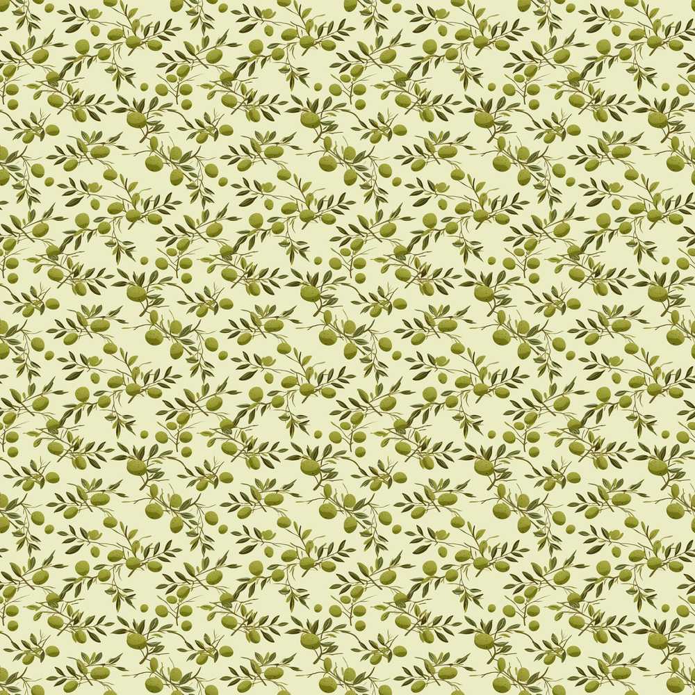 Classic Olive Tree Branches Vintage Style Decorative Repeat