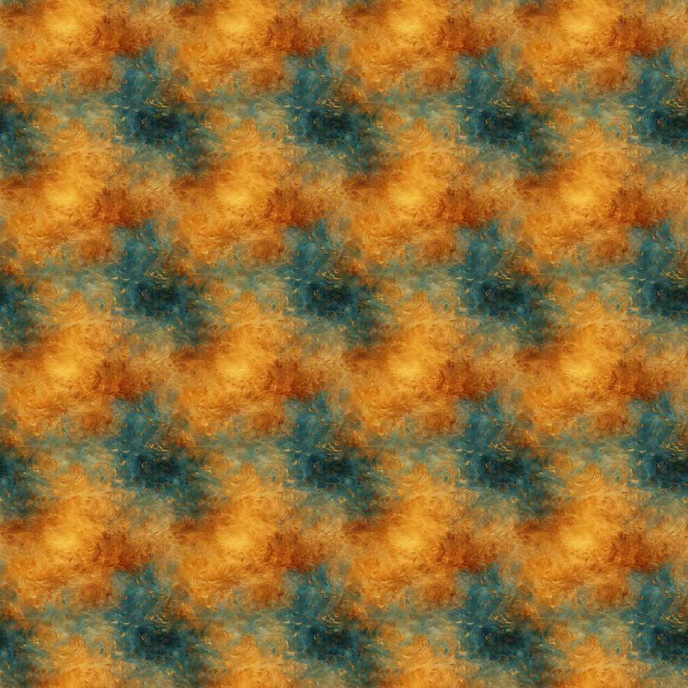 Abstract Gold and Teal Oil Paint Texture Art