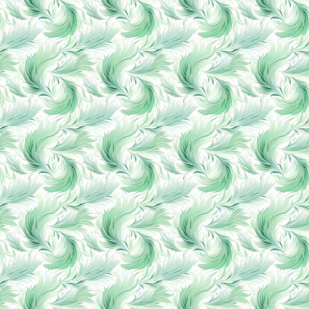 Abstract Mint Green Flowing Feather Swirl Art Texture
