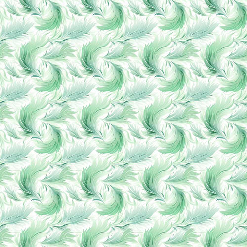 Abstract Mint Green Flowing Feather Swirl Art Texture