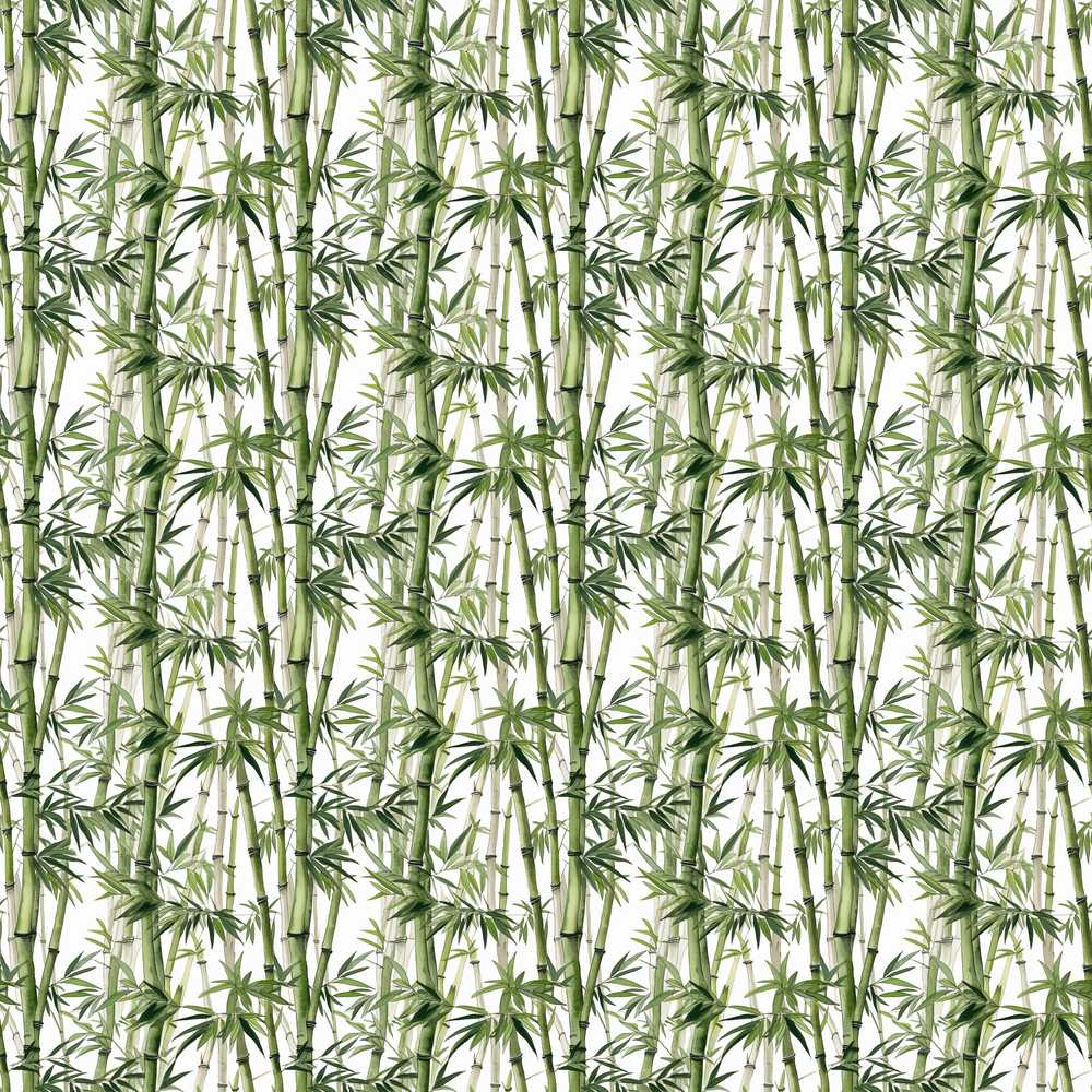 Realistic Green Bamboo Stems Dense Jungle Decorative Repeat