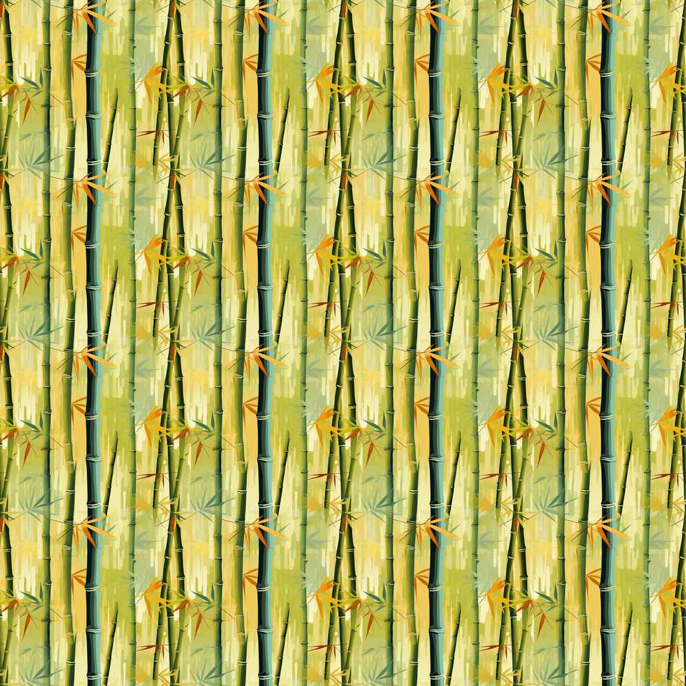 Bright Bamboo Stems with Yellow and Green Tones