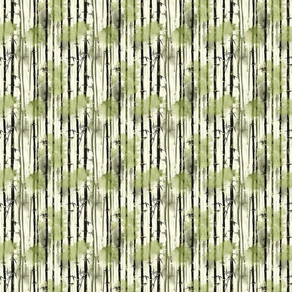 Artistic Bamboo Forest with Ink Style Brush Texture