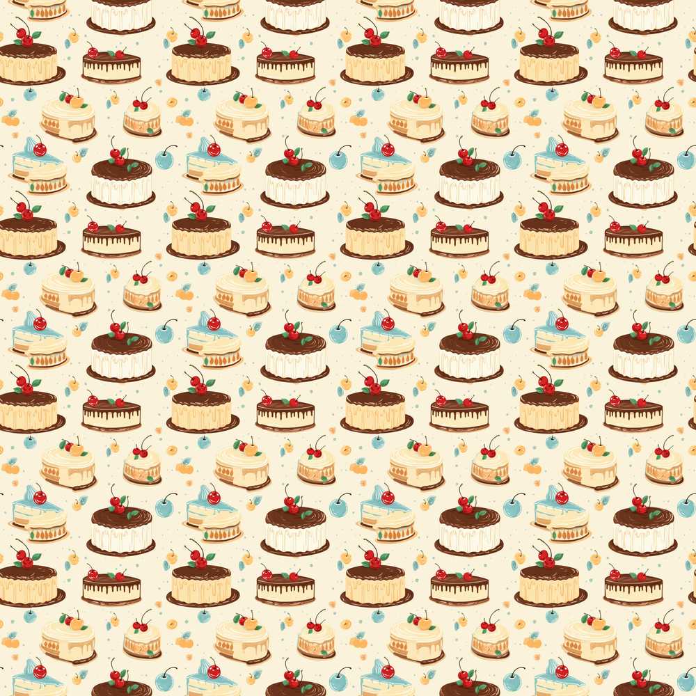 Cute Chocolate Vanilla Cake Mix Dessert Illustration Repeat