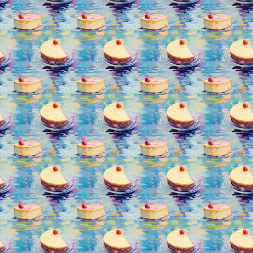 Abstract Cheesecake Slice Floating Water Artistic Art Texture
