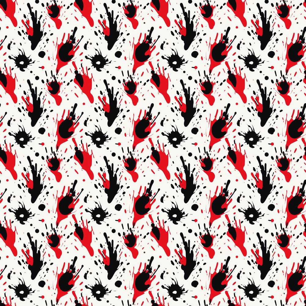 Red Black Paint Splatter Grunge Abstract Art Texture