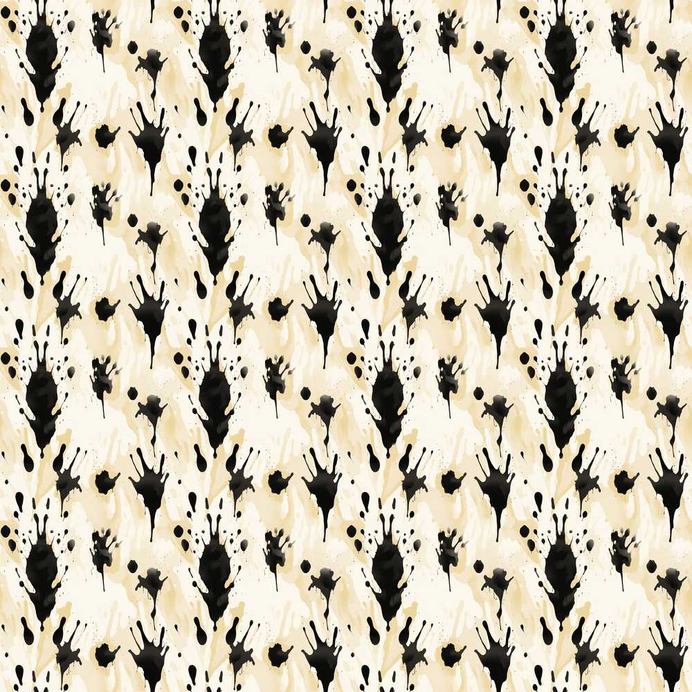 Neutral Beige Black Ink Splash Abstract Artistic Art