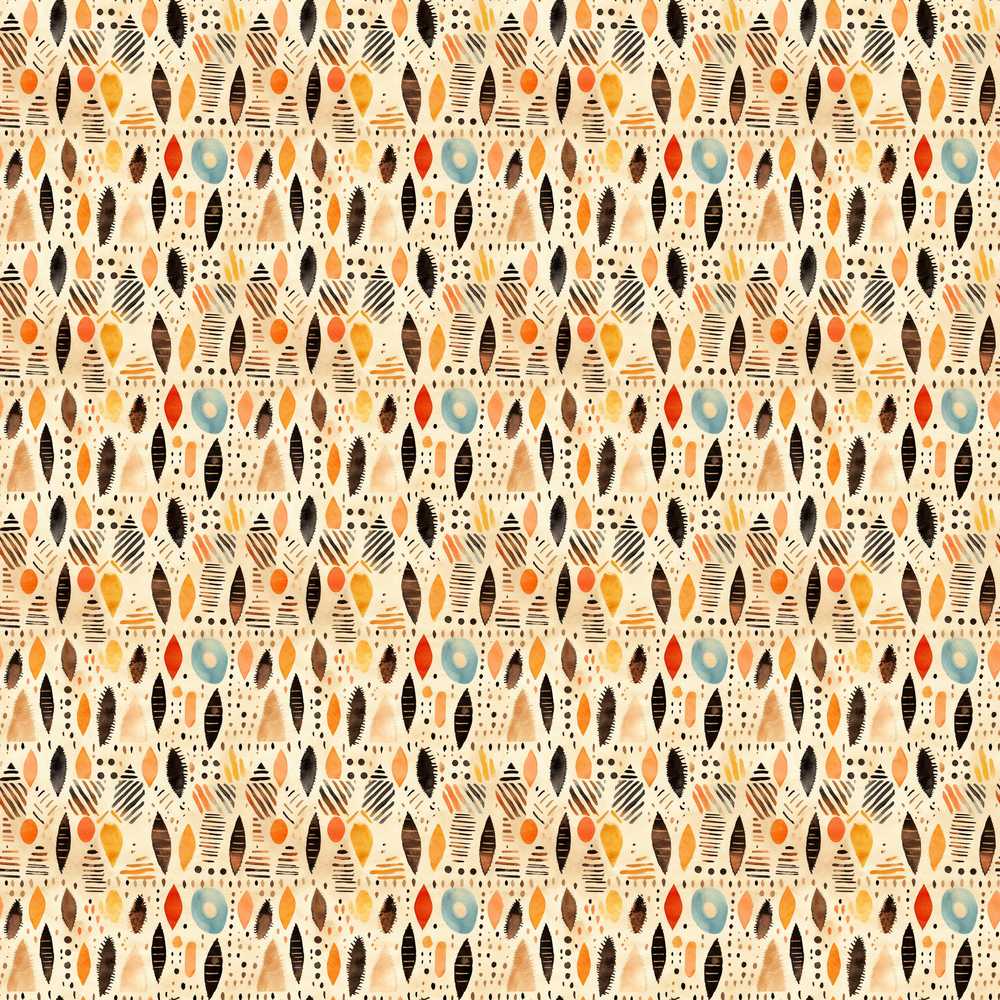 Abstract Organic Shapes Earthy Dots Modern Art Texture