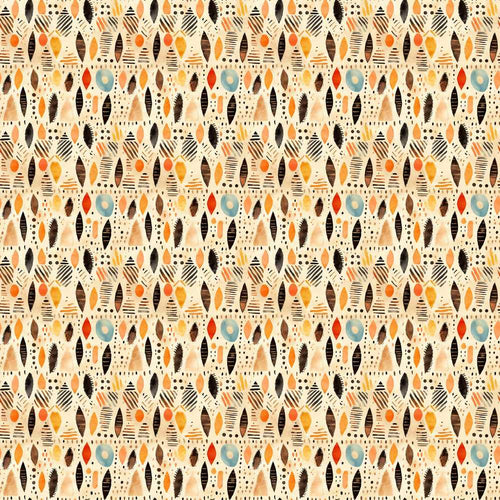 Abstract Organic Shapes Earthy Dots Modern Art Texture