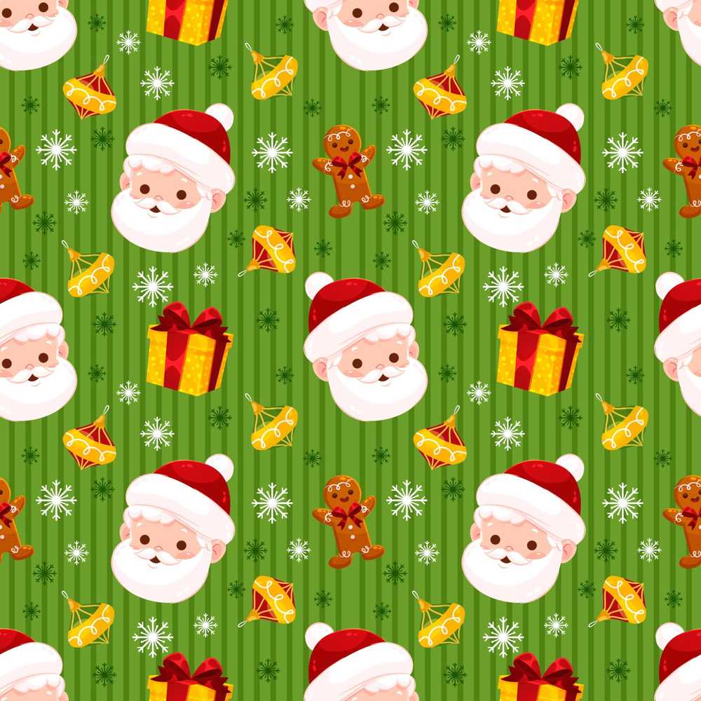 Cute Santa Face Gift Drum Gingerbread Festive Xmas