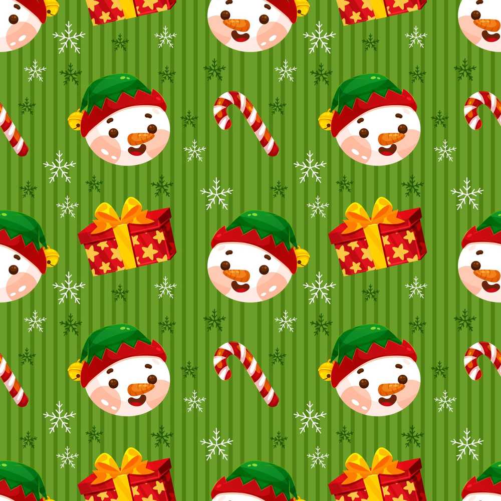 Cute Snowman Candy Cane Gift Box Festive Winter Theme
