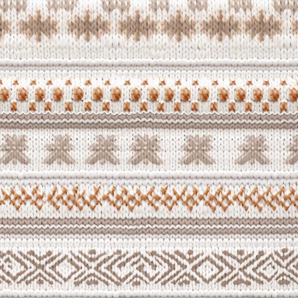 Cute Knitted Nordic Snowflake Winter Cozy Festive Holiday
