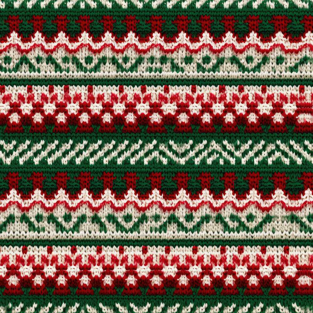 Cute Traditional Red White Nordic Christmas Tree Snowflake