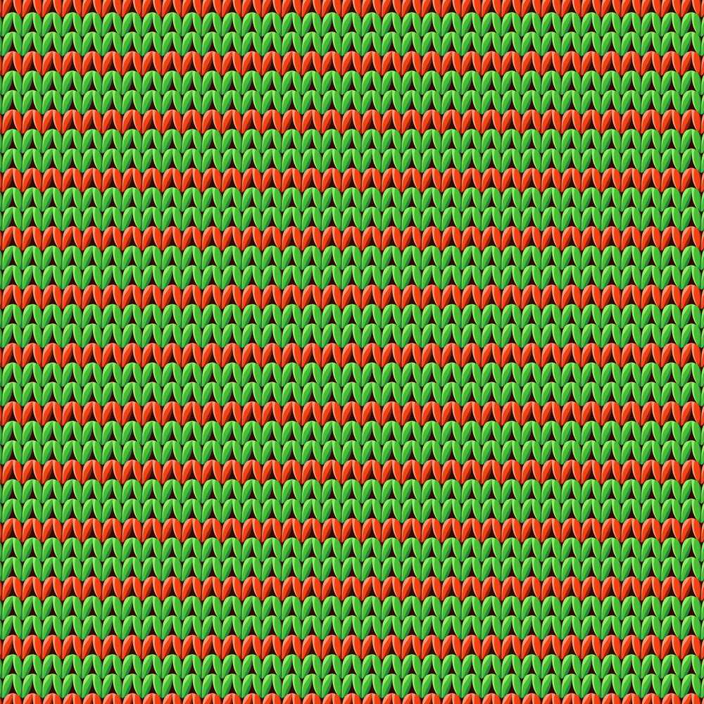 Cute Festive Knit Green Red White Nordic Textile