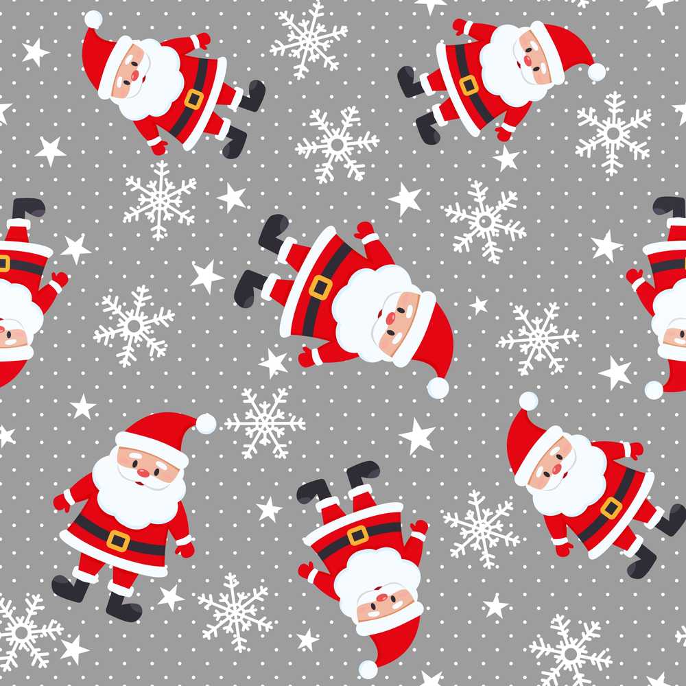 Cute Santa Claus Snowflake Winter Festive Holiday Seasonal