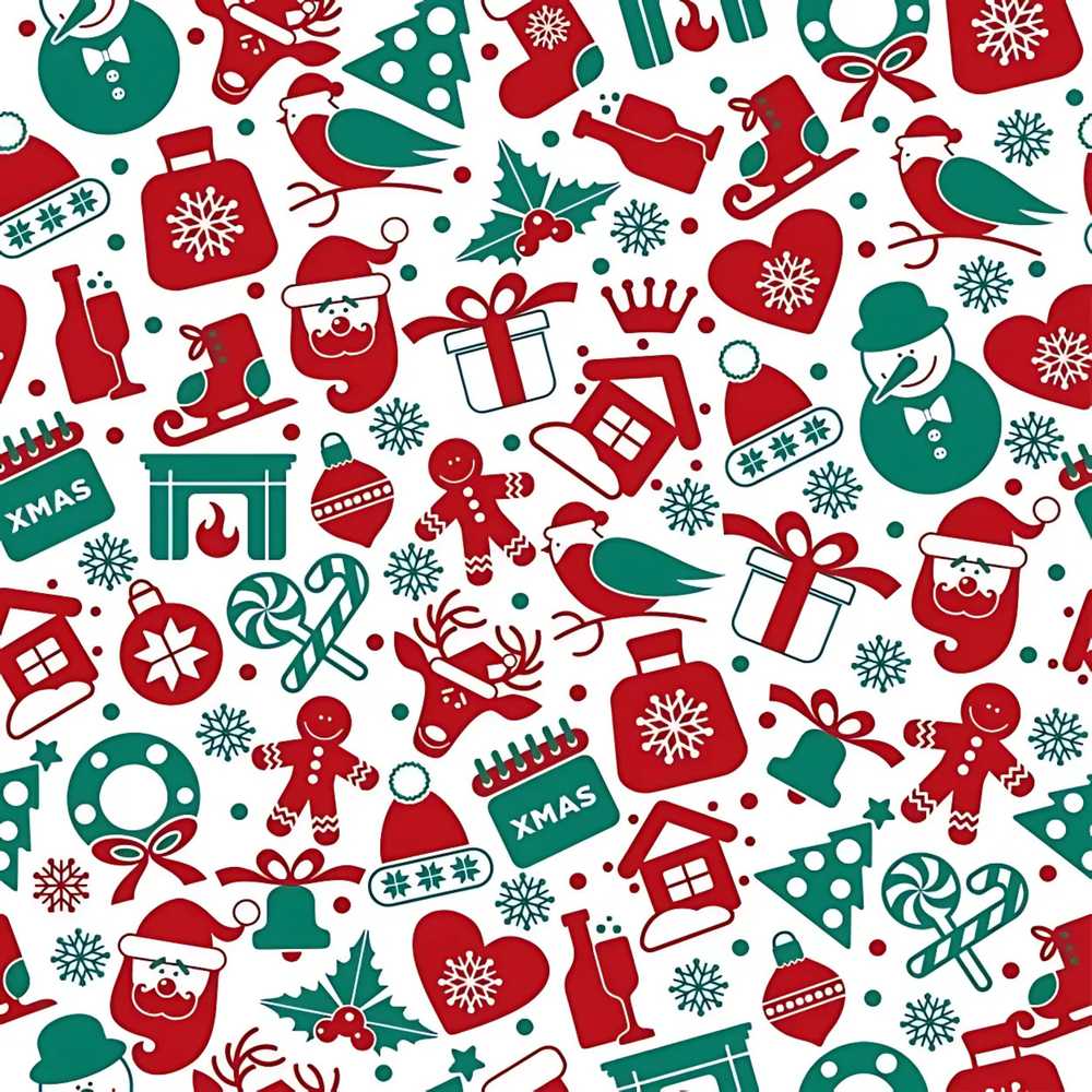 Festive Christmas Santa Gift Snowman Tree Holiday Seasonal