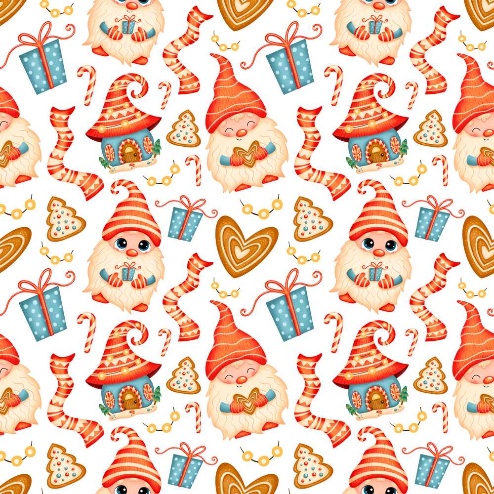 Cute Christmas Gnome Gift Candy Cane Gingerbread Festive