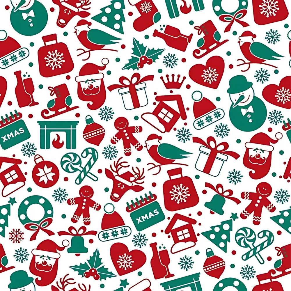 Festive Christmas Santa Gift Snowman Holiday Seasonal Pattern