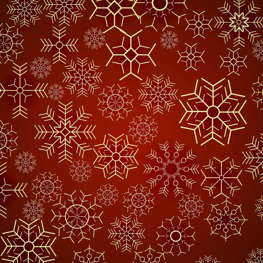 Elegant Gold Snowflake Red Background Christmas Festive Holiday