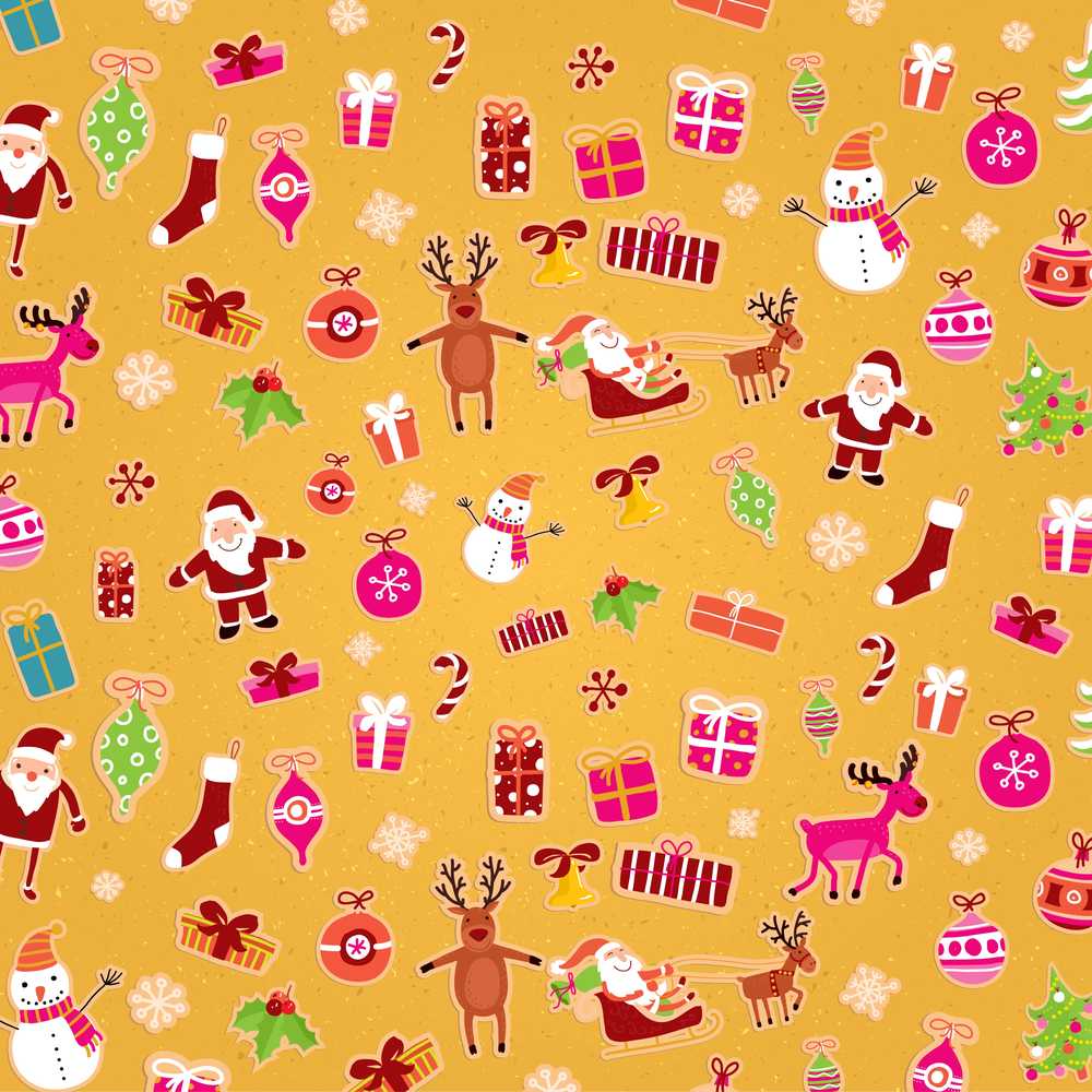Cute Santa Reindeer Snowman Christmas Festive Holiday Seasonal
