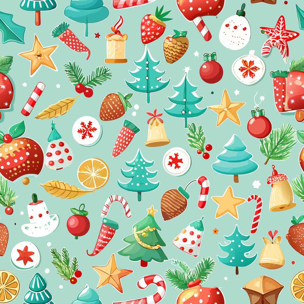 Watercolor Christmas Tree Strawberry Ornament Festive Holiday Seasonal