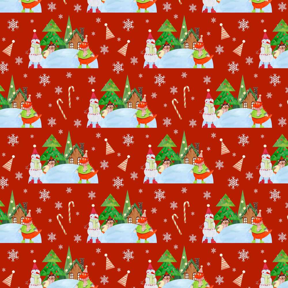 Cute Snowman Winter Village Candy Cane Festive Holiday
