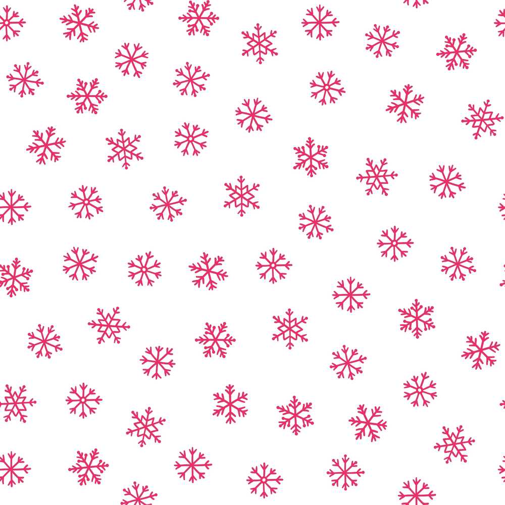 Minimal Pink Snowflake White Background Winter Festive Holiday