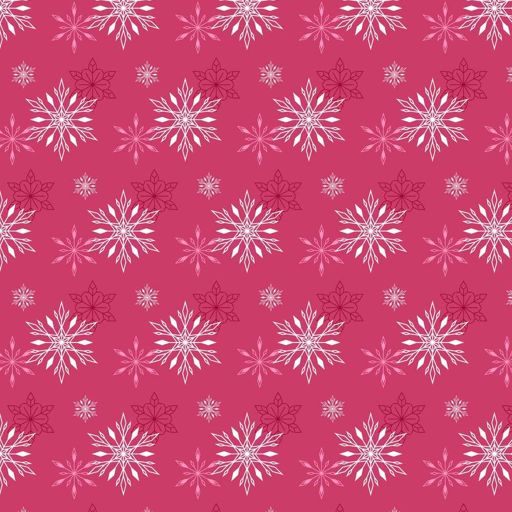 Elegant Red White Snowflake Festive Holiday Seasonal Pattern