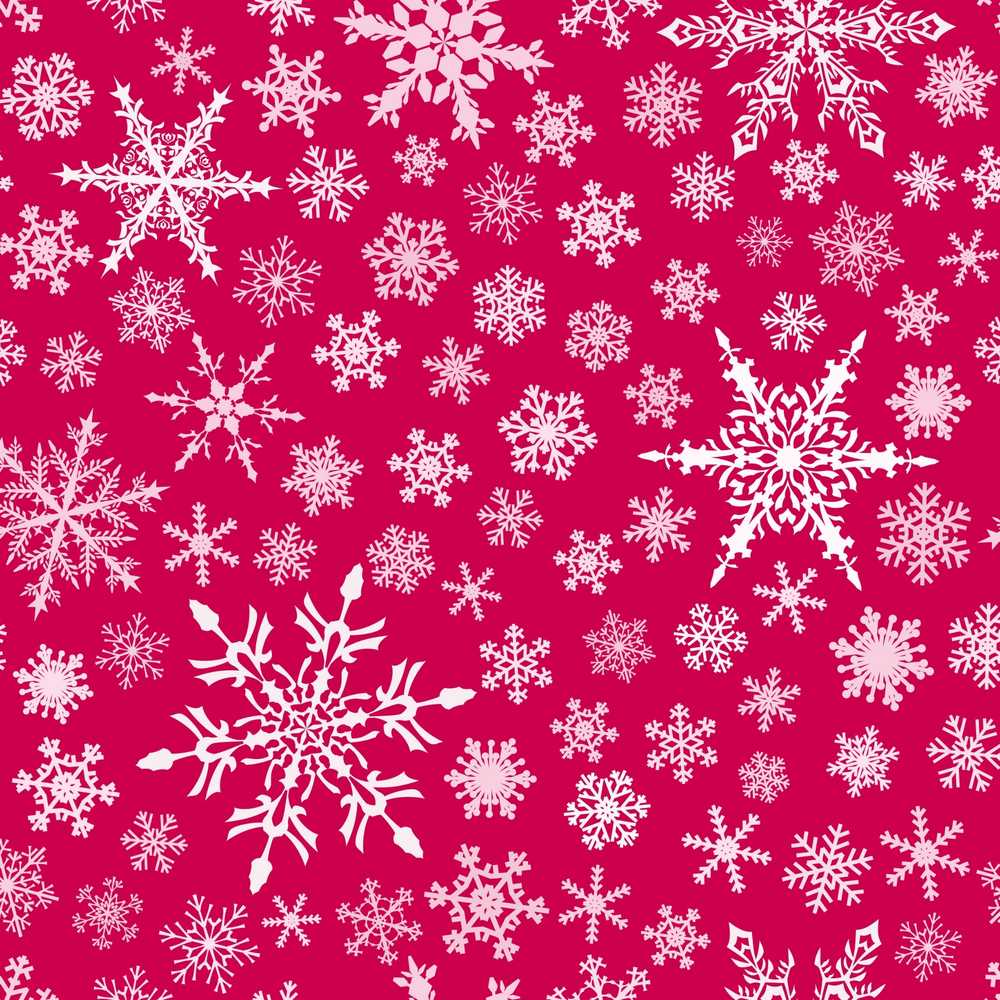 Classic Red White Snowflake Christmas Festive Holiday Seasonal