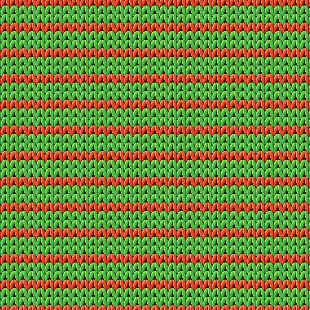 Red Green Knitted Texture Art Pattern Design