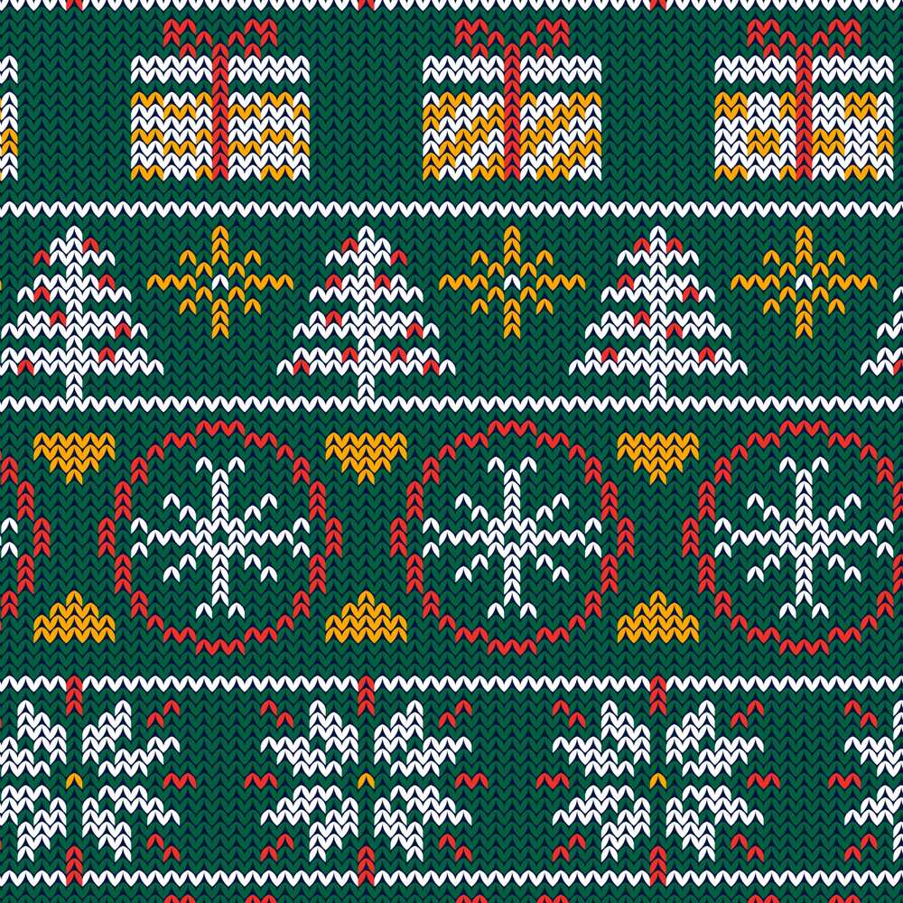 Festive Christmas Tree Star Gift Knitted Holiday Seasonal