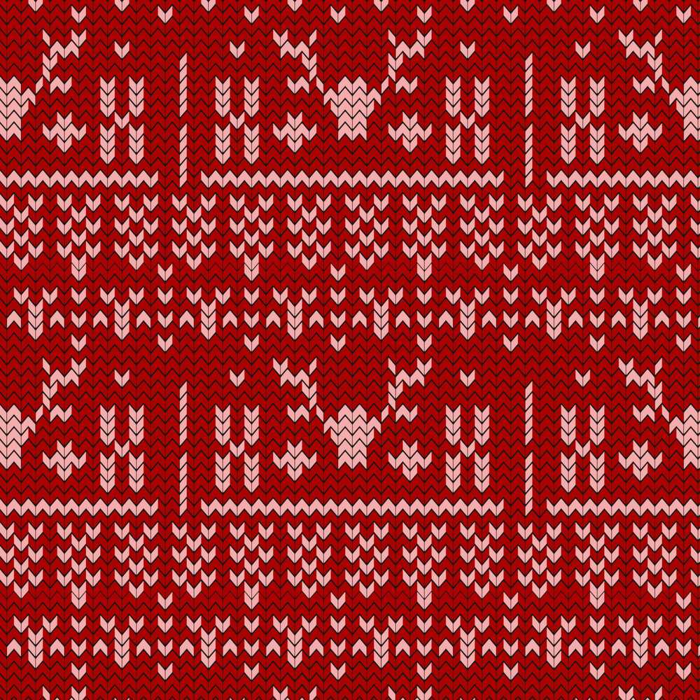 RedNordic Knit Heart Snowflake Christmas Sweater Style Festive Seamless