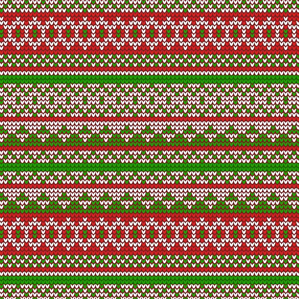 Classic Red Green White Knit Stripe Nordic Christmas Sweater Style