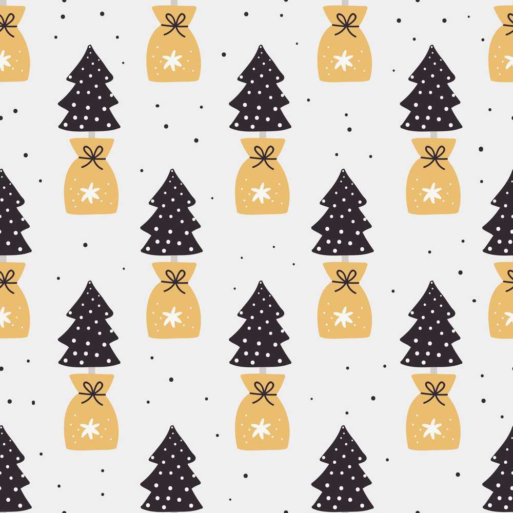 Scandi Christmas Trees Gift Bags Neutral Festive Holiday