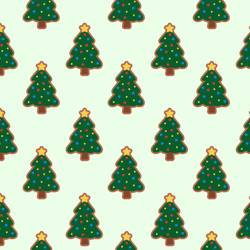 Cute Christmas Tree Cookies with Colorful Lights Festive