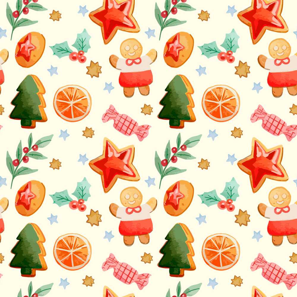 Festive Christmas Cookies Gingerbread Orange Slices Holiday Seasonal