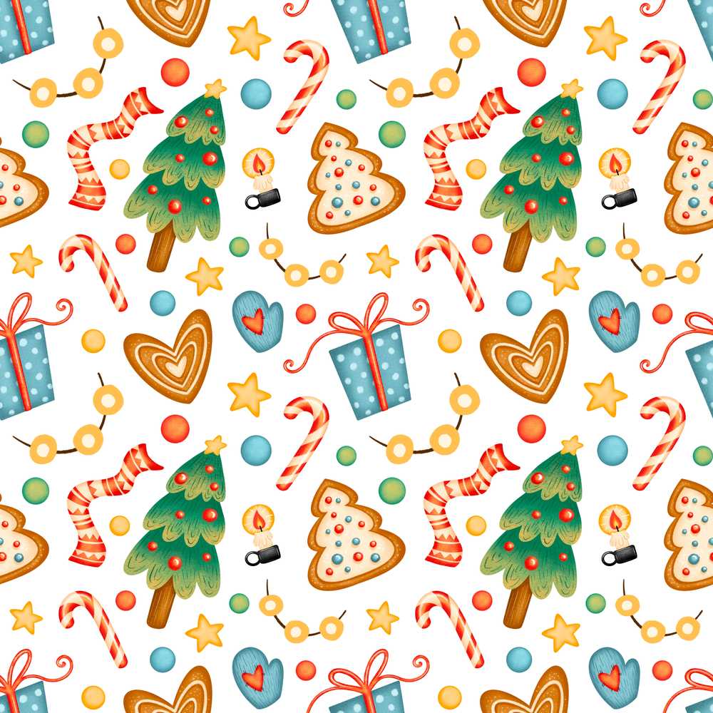 Cute Christmas Cookies Candy Canes Gifts and Tree