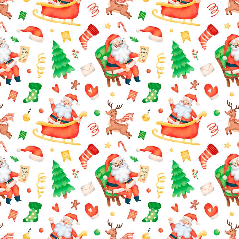 Cute Santa Sleigh Reindeer Socks Gifts Festive Holiday