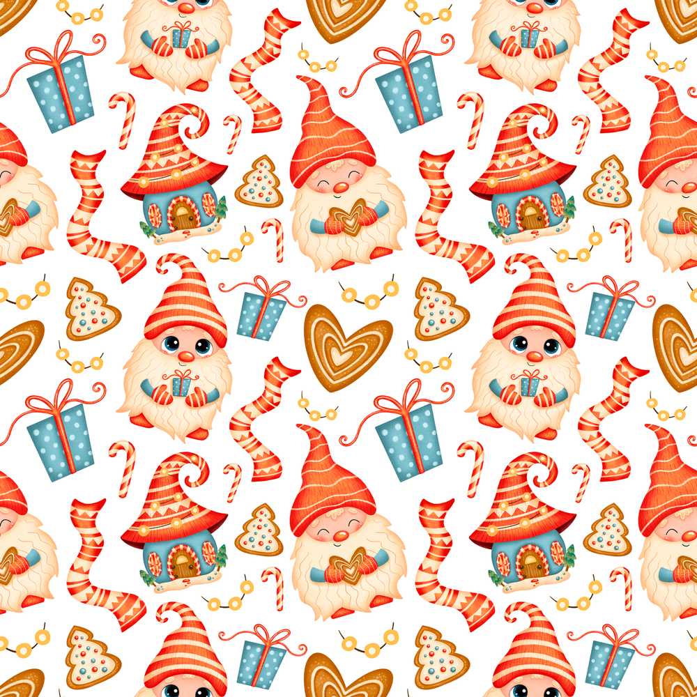 Cute Christmas Gnome House Candy Cane Gift Festive