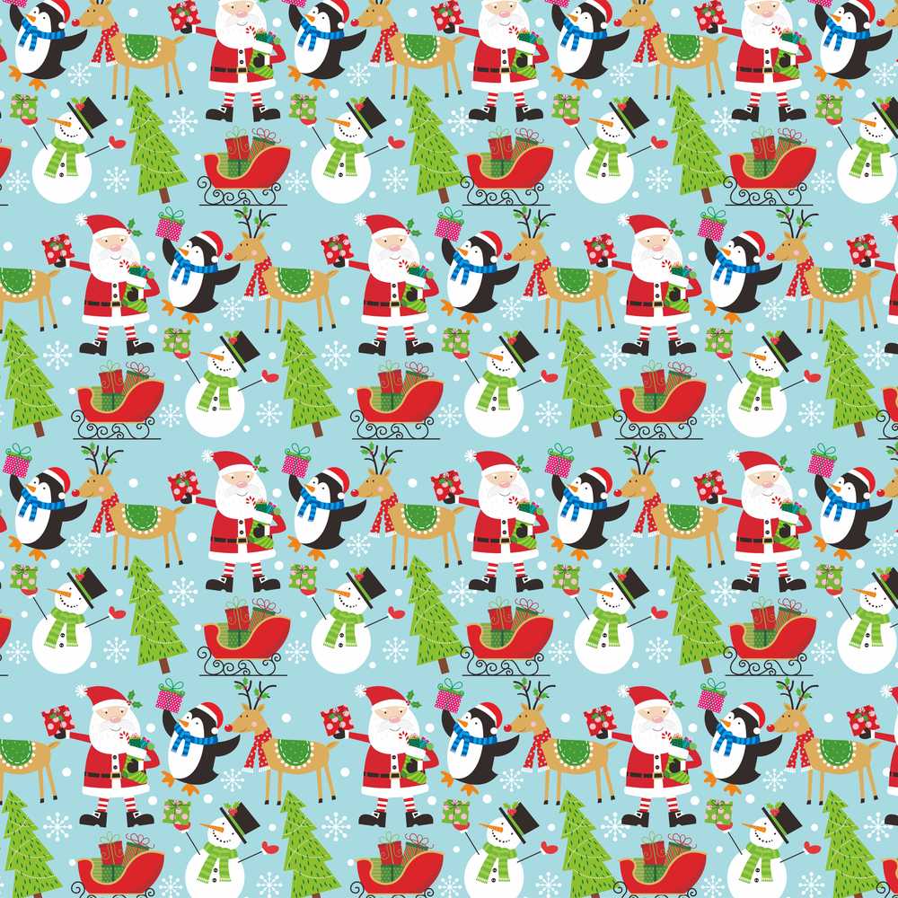 Santa Reindeer Penguin Sleigh Snowman Christmas Fun Festive