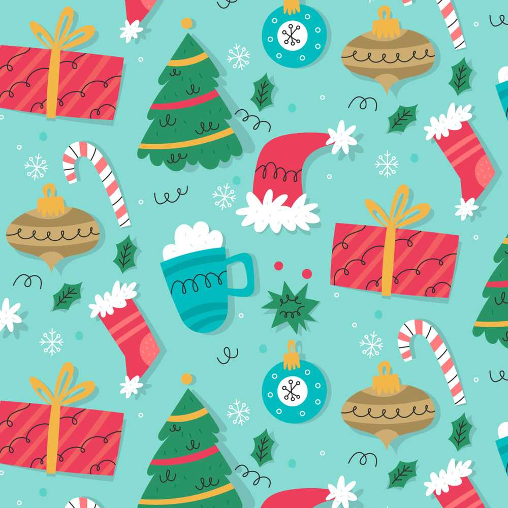 Christmas Tree Baubles Gifts Mug Candy Cane Festive Holiday