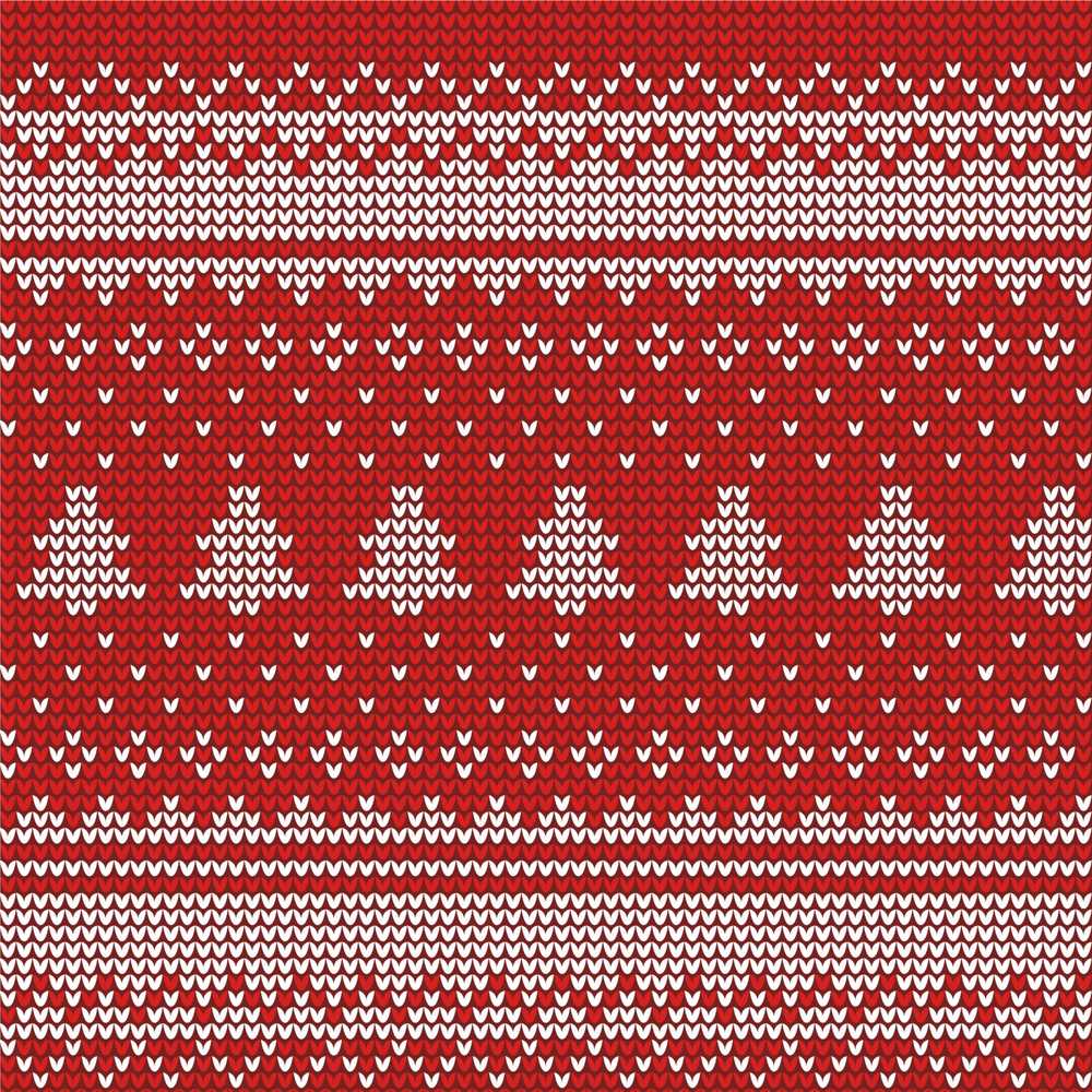 Classic Red White Minimal Knit Texture Art Pattern