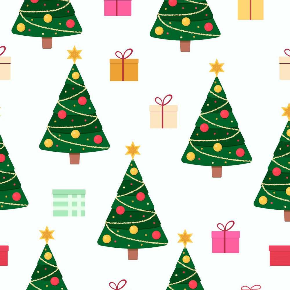 Cute Christmas Tree Gift Box Festive Holiday Seasonal