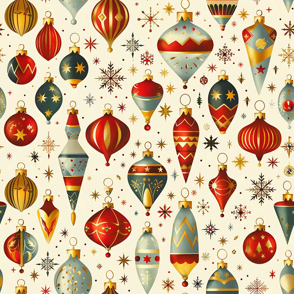 Christmas Bauble Ornament Star Holiday Festive Seasonal Pattern