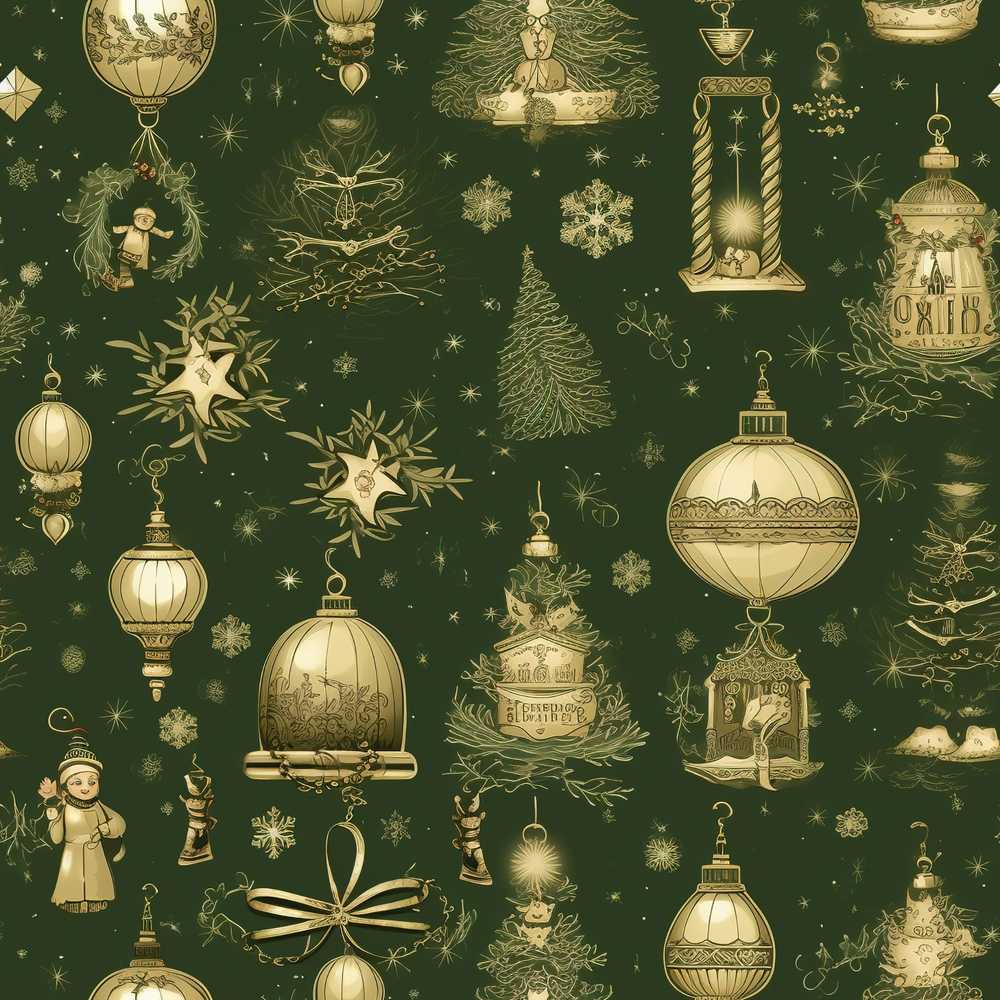 Luxury Christmas Gold Ornament Tree Winter Festive Holiday